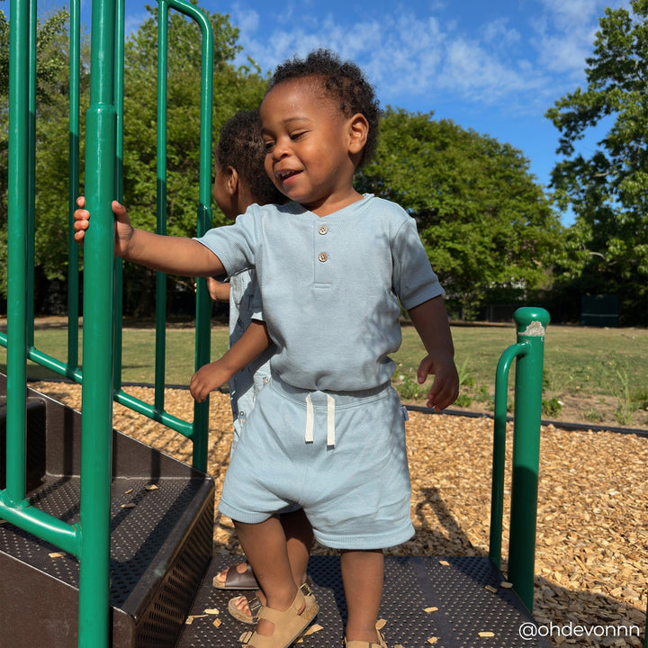 2-Piece Baby Boys Blue Bodysuit and Shorts Set – Gerber Childrenswear