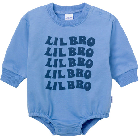 Baby Boys Lil' Bro Sweatshirt Bubble Romper