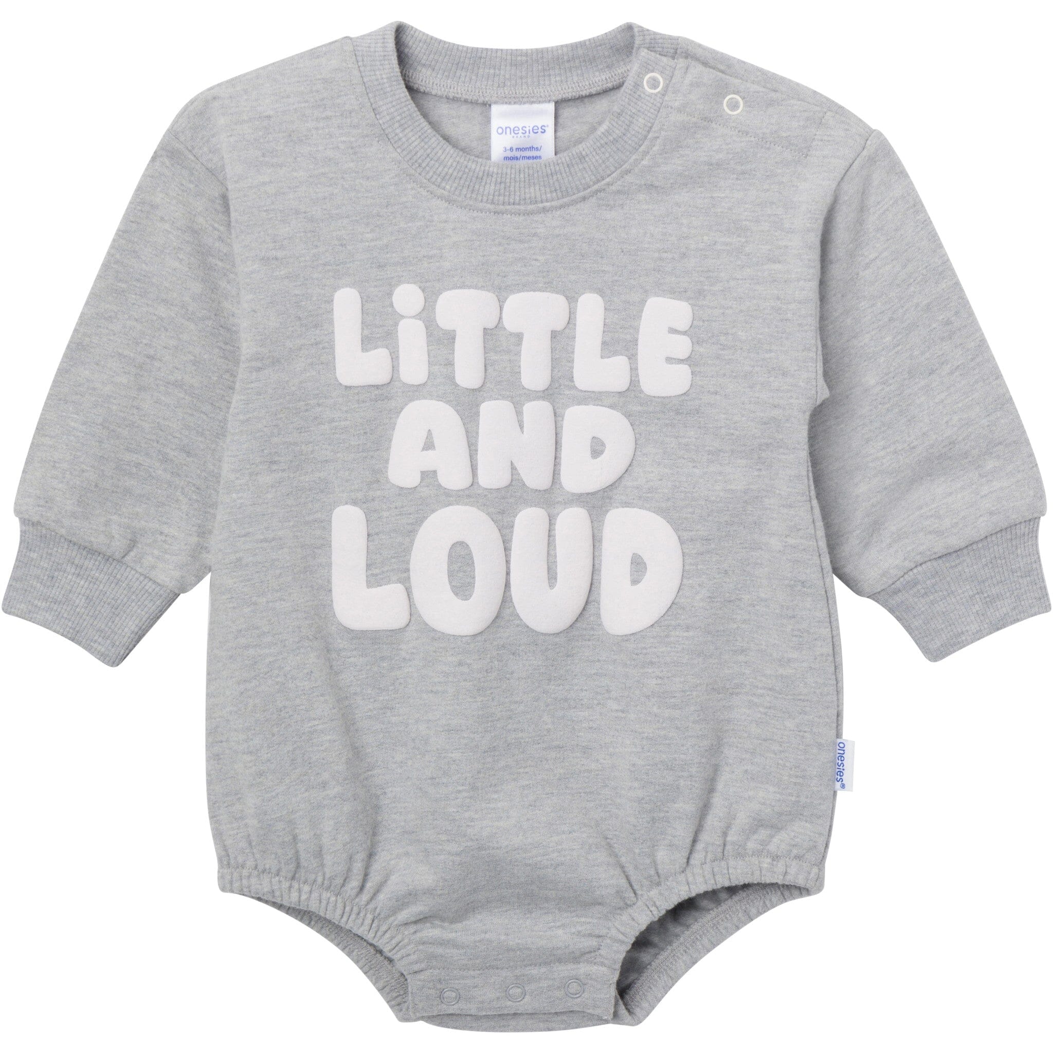 Baby Neutral Little and Loud Sweatshirt Bubble Romper rompers Onesies® Brand 