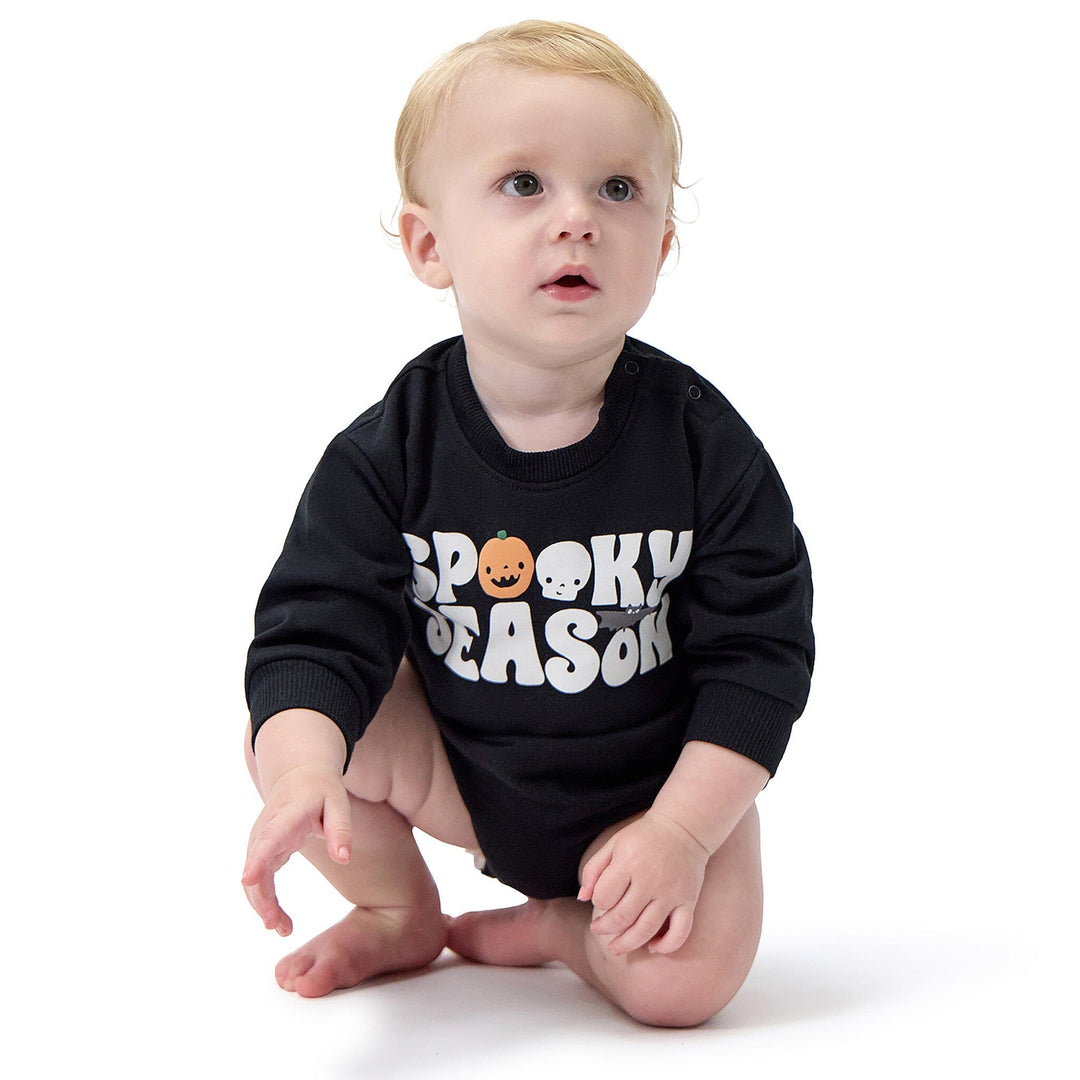 Baby Neutral Spooky Season Sweatshirt Bubble Romper rompers Onesies® Brand 