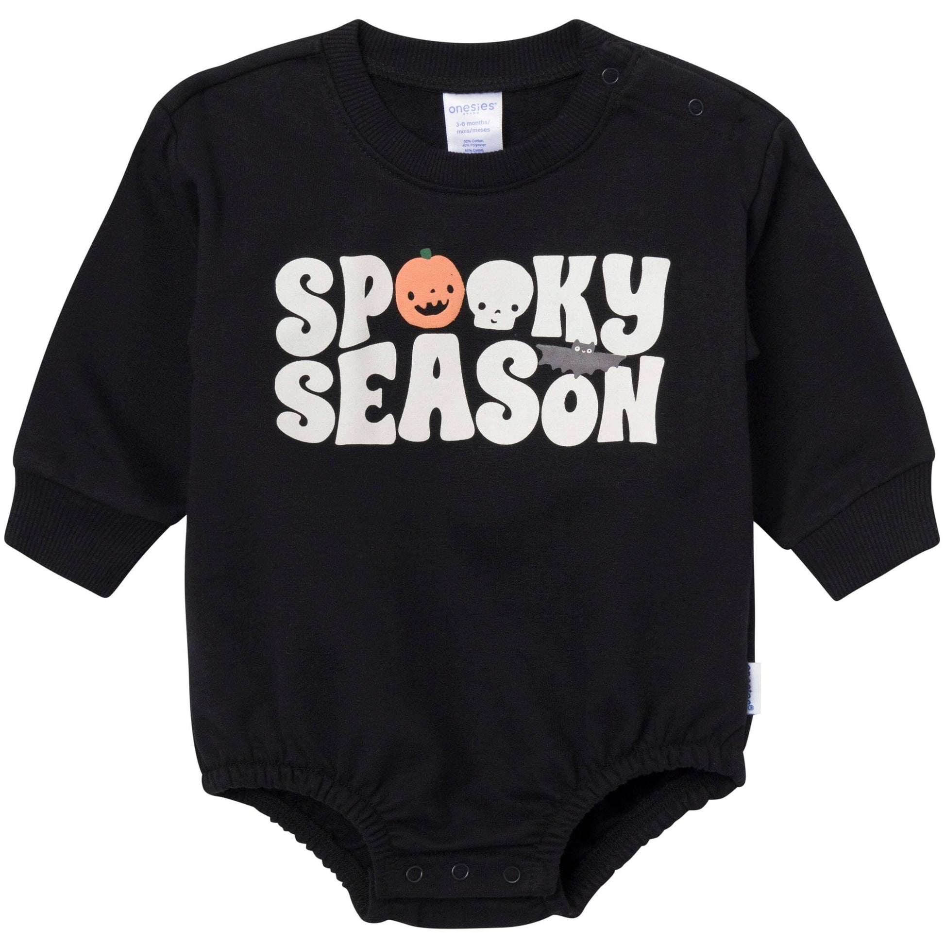 Baby Neutral Spooky Season Sweatshirt Bubble Romper rompers Onesies® Brand 