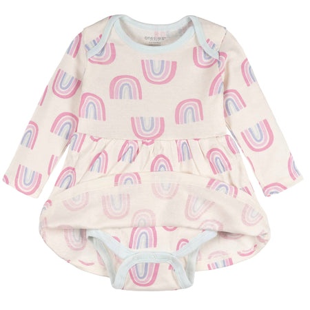 Baby Girls Ivory Rainbow Bodysuit Dress