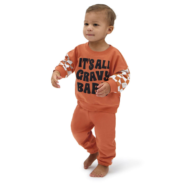2-Piece Baby Boys It'S All Gravy Sweatshirt Set outfits Onesies® Brand 