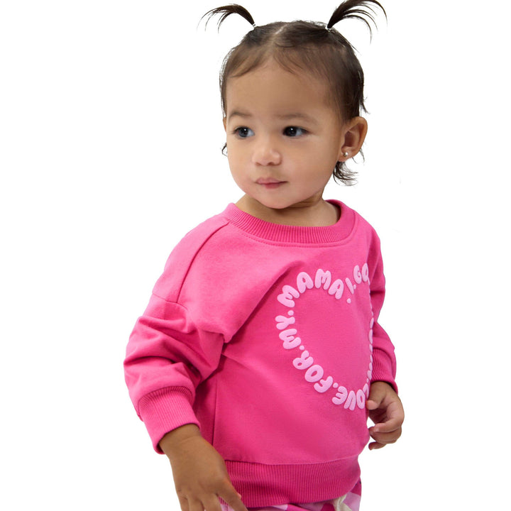 2-Piece Baby Girls Love Mama Sweatshirt Set outfits Onesies® Brand 