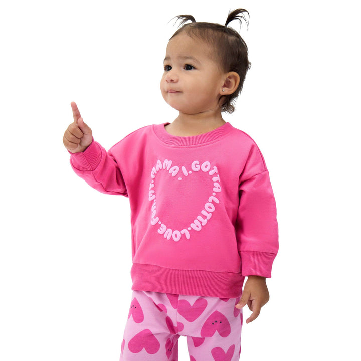 2-Piece Baby Girls Love Mama Sweatshirt Set outfits Onesies® Brand 