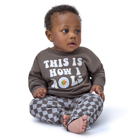 2-Piece Baby Neutral Sushi Roll Sweatshirt Set