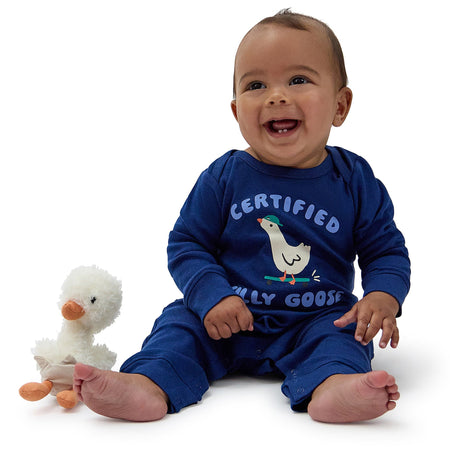 3-Pack Baby Boys Silly Goose Lap Shoulder Rompers