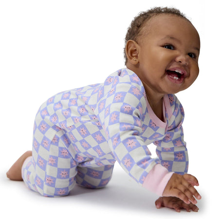 3-Pack Baby Girls Rainbows and Hearts Lap Shoulder Rompers