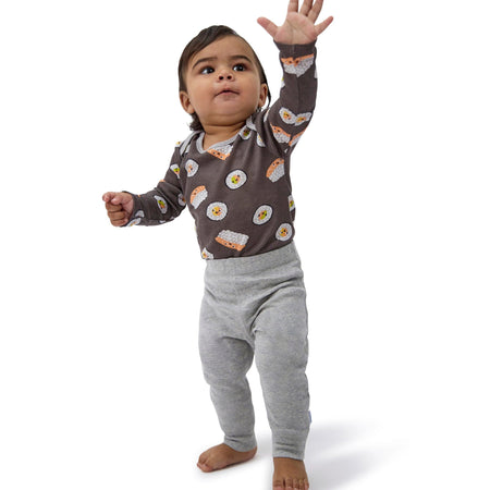 4-Piece Baby Neutral Miso Happy Onesies® Bodysuits and Pants