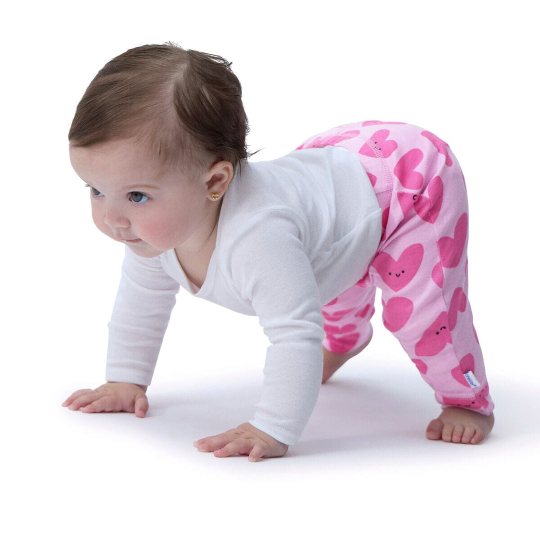 3-Pack Baby Girls Hearts Active Pants bottoms Onesies® Brand 