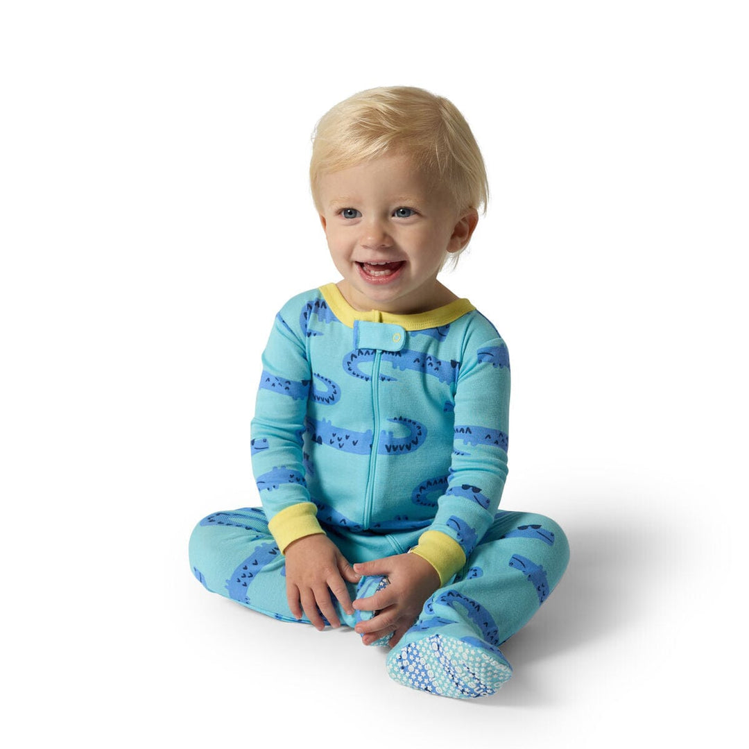 4-Pack Baby Boys Gators Snug Fit Footed Pajamas sleepwear Onesies® Brand 