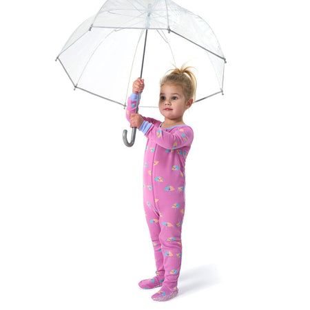4-Pack Baby Girls Rainy Day Snug Fit Footed Pajamas