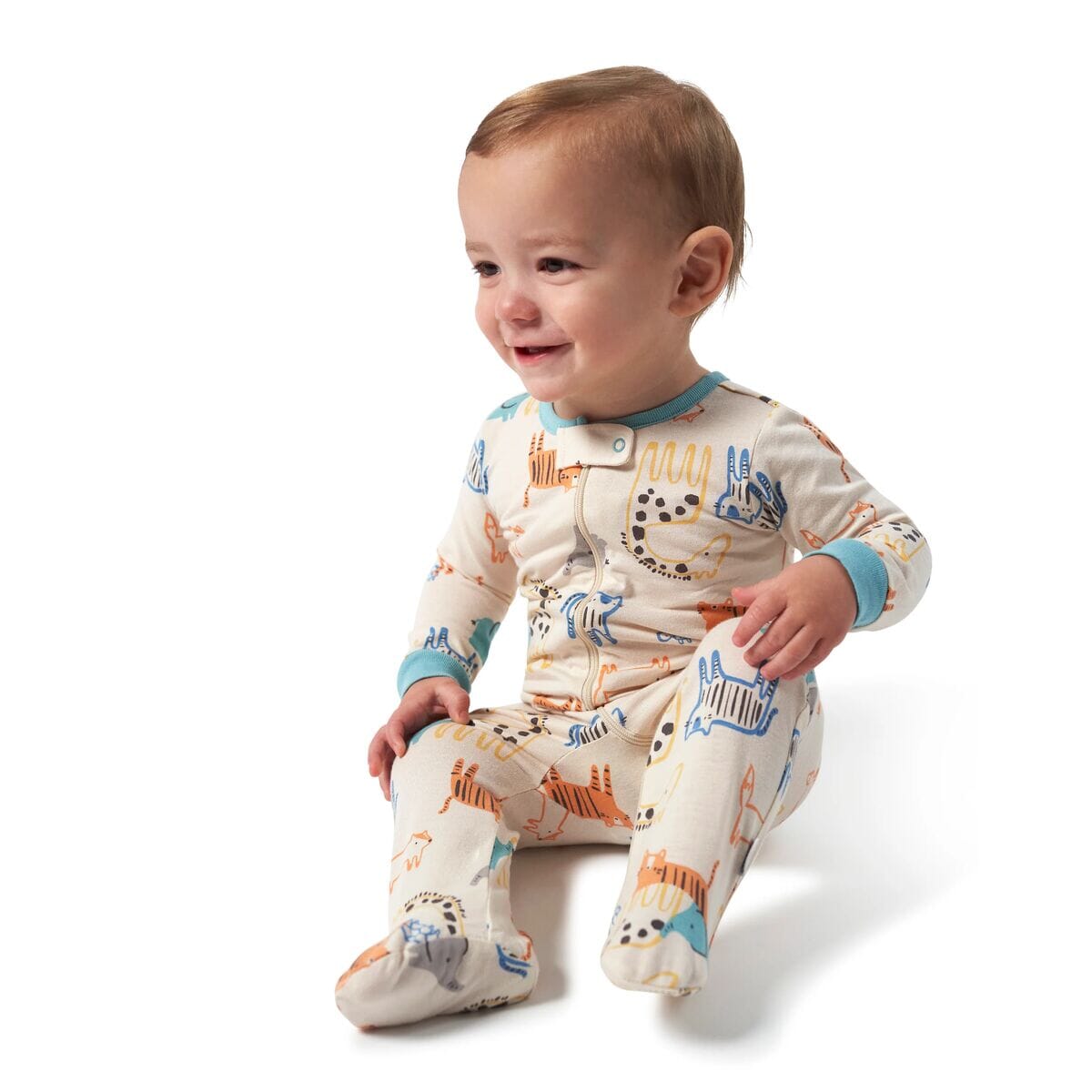 4-Pack Baby Neutral Hello Friends Sleep 'N Plays sleepwear Onesies® Brand 