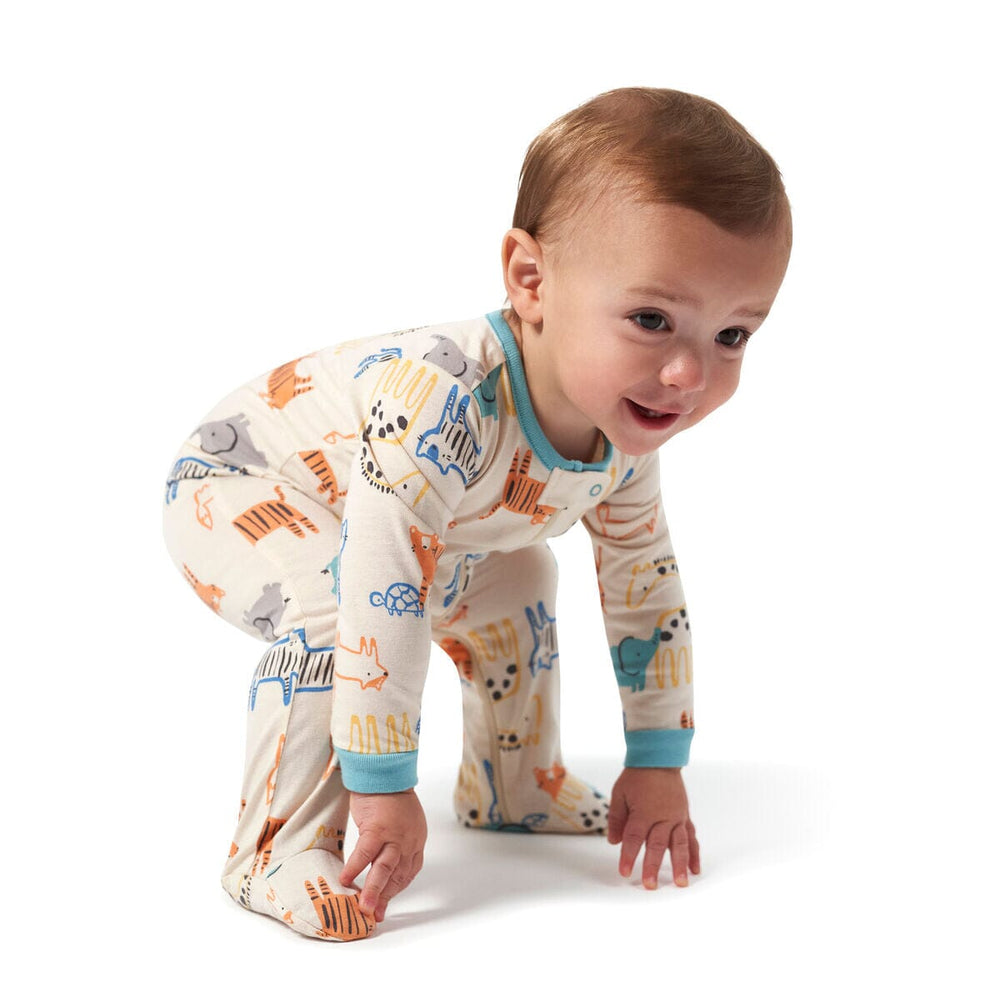 4-Pack Baby Neutral Hello Friends Sleep 'N Plays sleepwear Onesies® Brand 