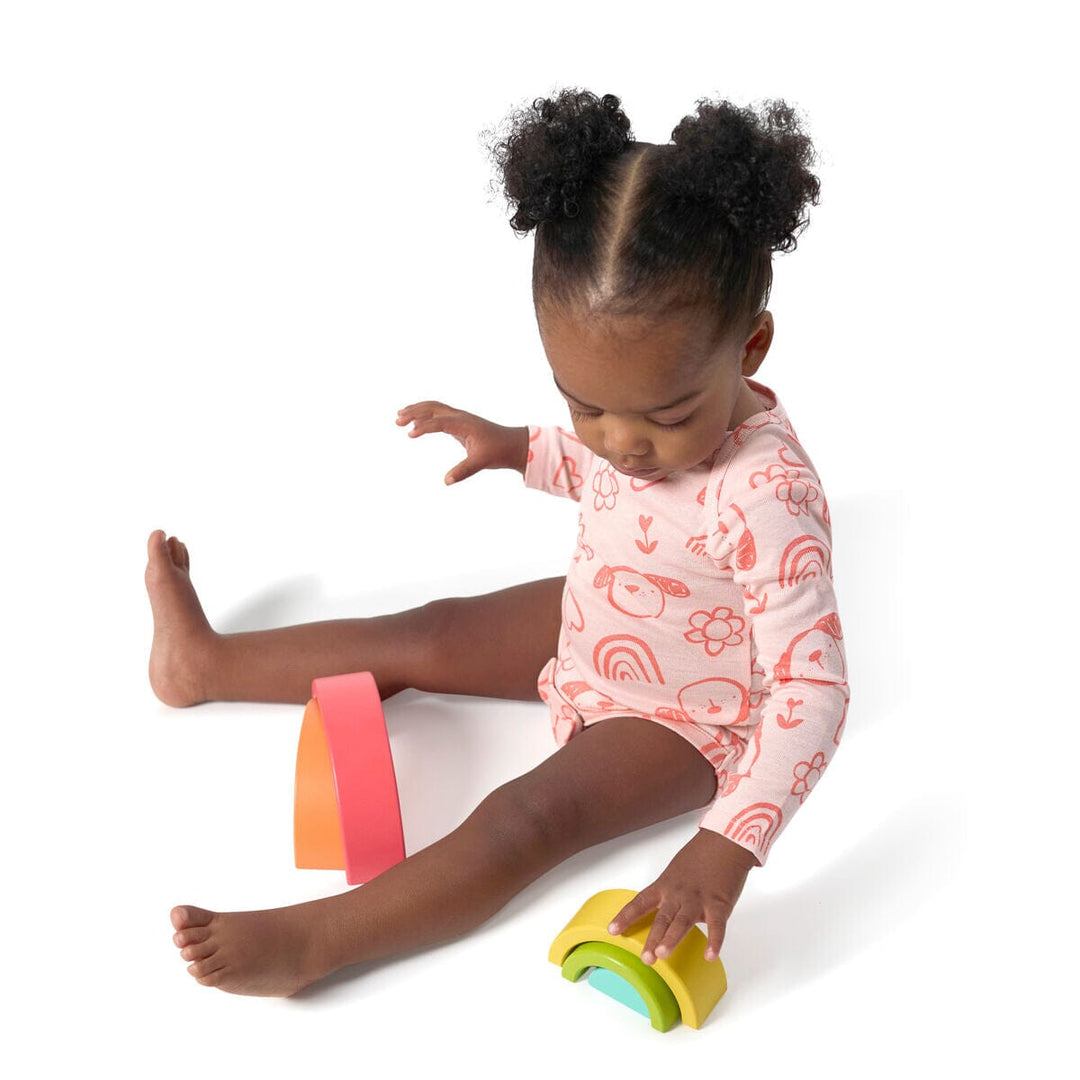 6-Pack Baby Girls Puppies Long Sleeve Onesies® Bodysuits