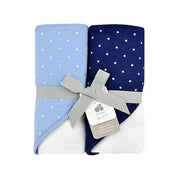 2-Pack Boys Navy Star Hooded Towels-Gerber Childrenswear