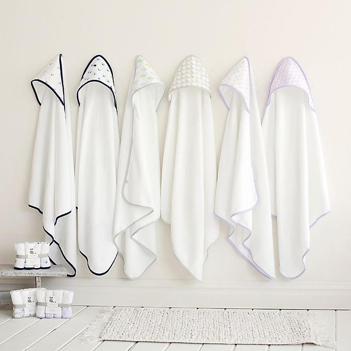 2-Pack Girls Lilac Trellis Hooded Towels-Gerber Childrenswear