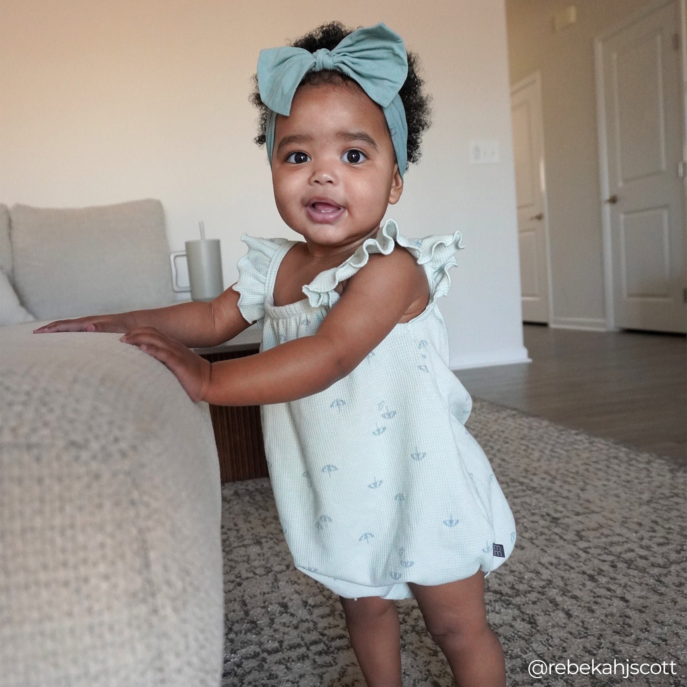 Baby Girls Light Sky Beach Umbrella Bubble Romper rompers Modern Moments™ by Gerber® 