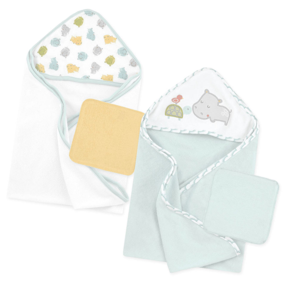 Love to Bathe 4-Piece Hooded Towel & Washcloth Set-Gerber Childrenswear
