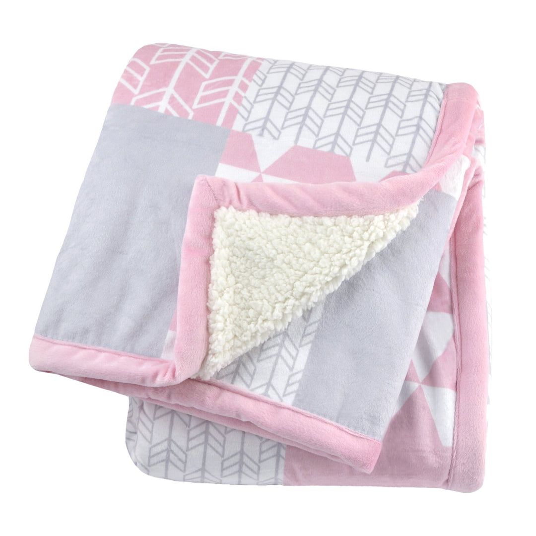 Patchwork Plush Blanket in Pink-Gerber Childrenswear