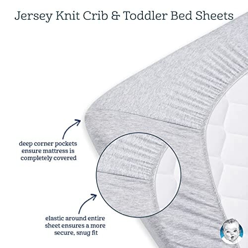 1-Pack Neutral Grey Stripe Organic Fitted Crib Sheet-Gerber Childrenswear
