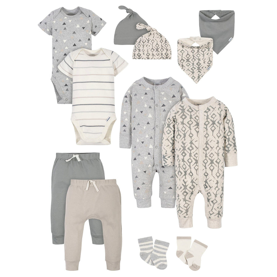 12-Piece Baby Boys Grey Gift Set