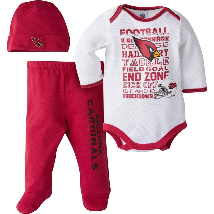 Arizona Cardinals Baby 3-Piece Bodysuit, Pant and Cap Set-Gerber Childrenswear