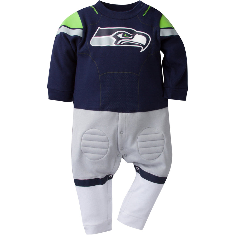 Seattle Seahawks Baby 1 Pack Footysuit-Gerber Childrenswear