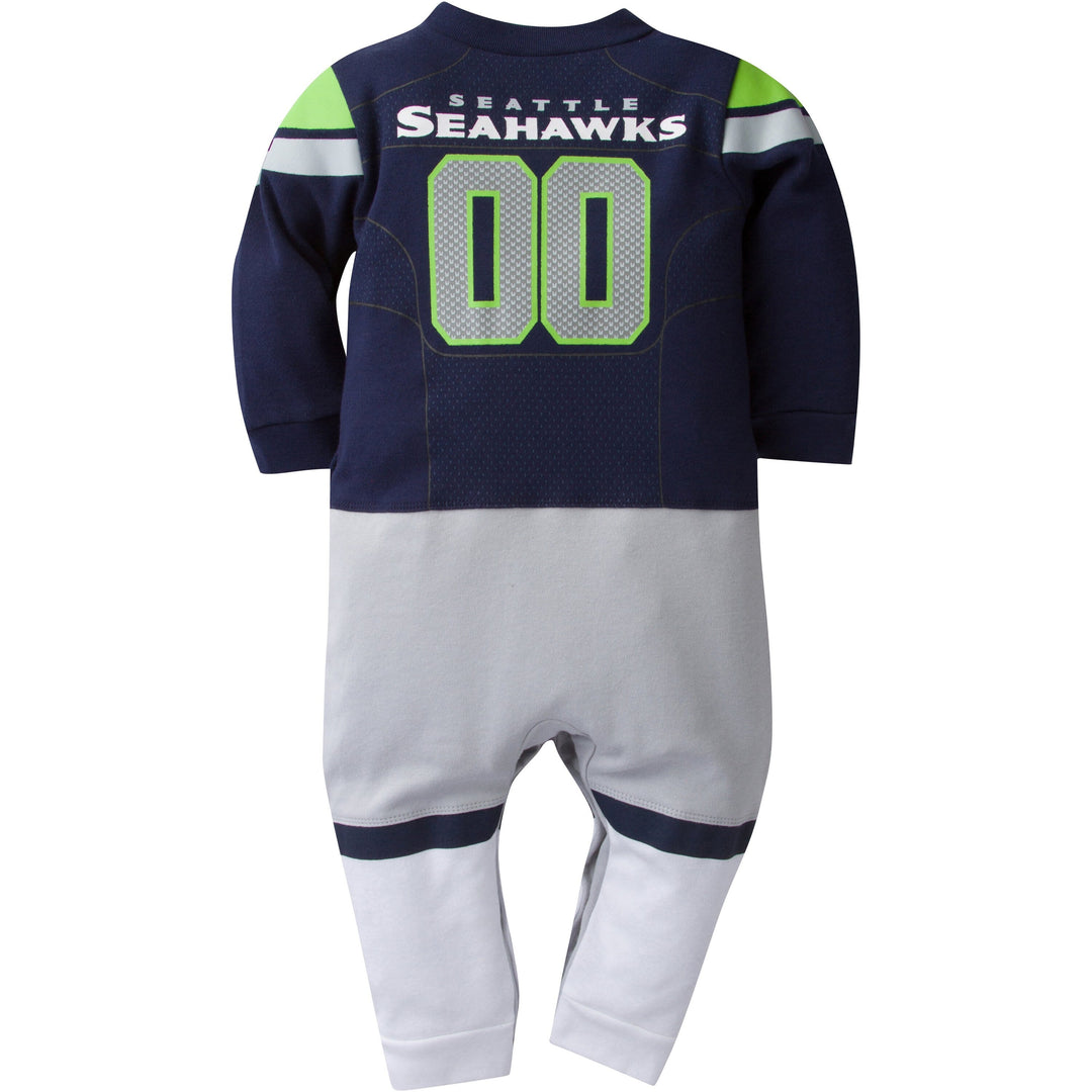 Seattle Seahawks Baby 1 Pack Footysuit-Gerber Childrenswear