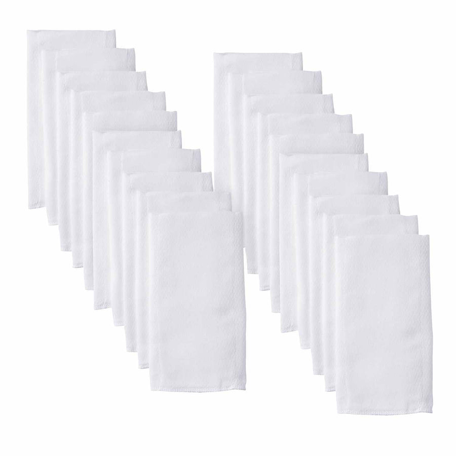 20-Pack White Prefold Birdseye Cloth Diapers
