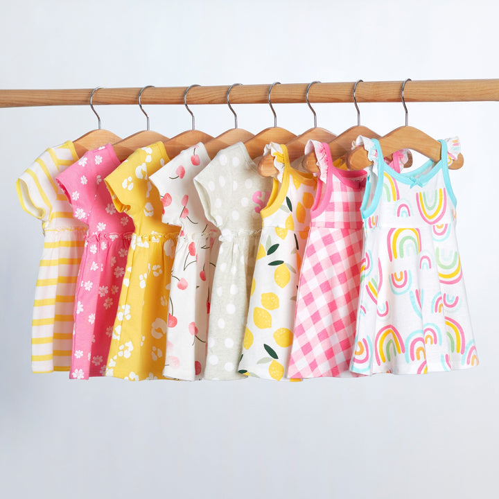 3-Piece Baby & Toddler Girls Cherry Kisses Dress, Diaper Cover & Headband Set