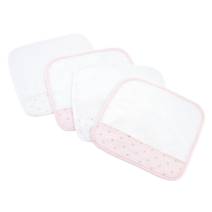 Sparkle Washcloths 4-Pack in Pink-Gerber Childrenswear