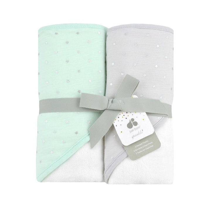 Sparkle Mint Green 2- Pack Hooded Towel Set-Gerber Childrenswear