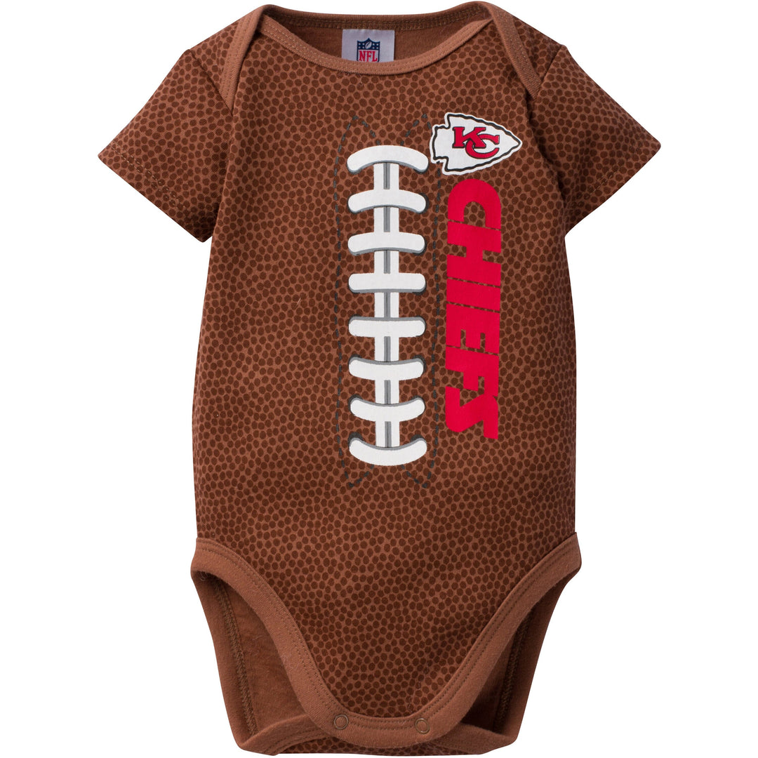 Kansas City Chiefs Infant Short Sleeve Football Bodysuit-Gerber Childrenswear