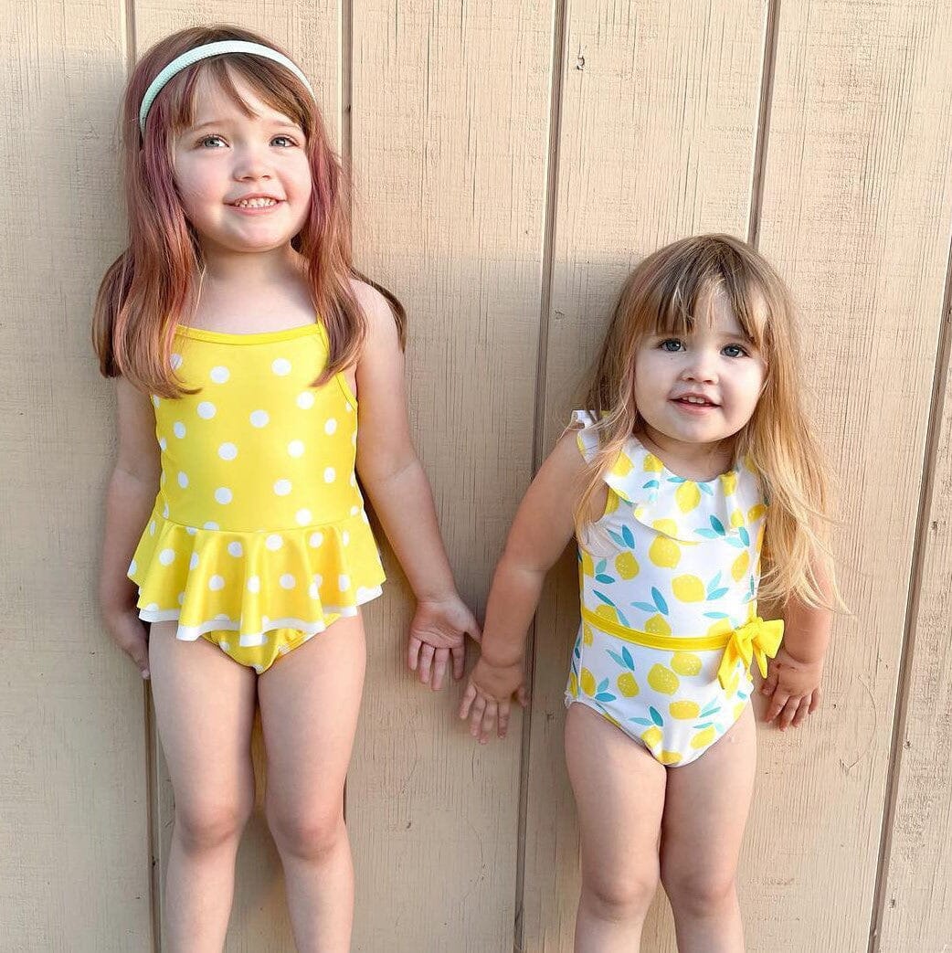 Baby & Toddler Girls Lemon Squeeze One-Piece Swimsuit With Ruffle