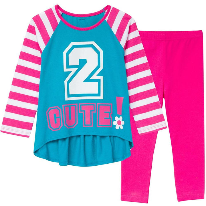2-Piece Girls Cute Top & Legging Set-Gerber Childrenswear