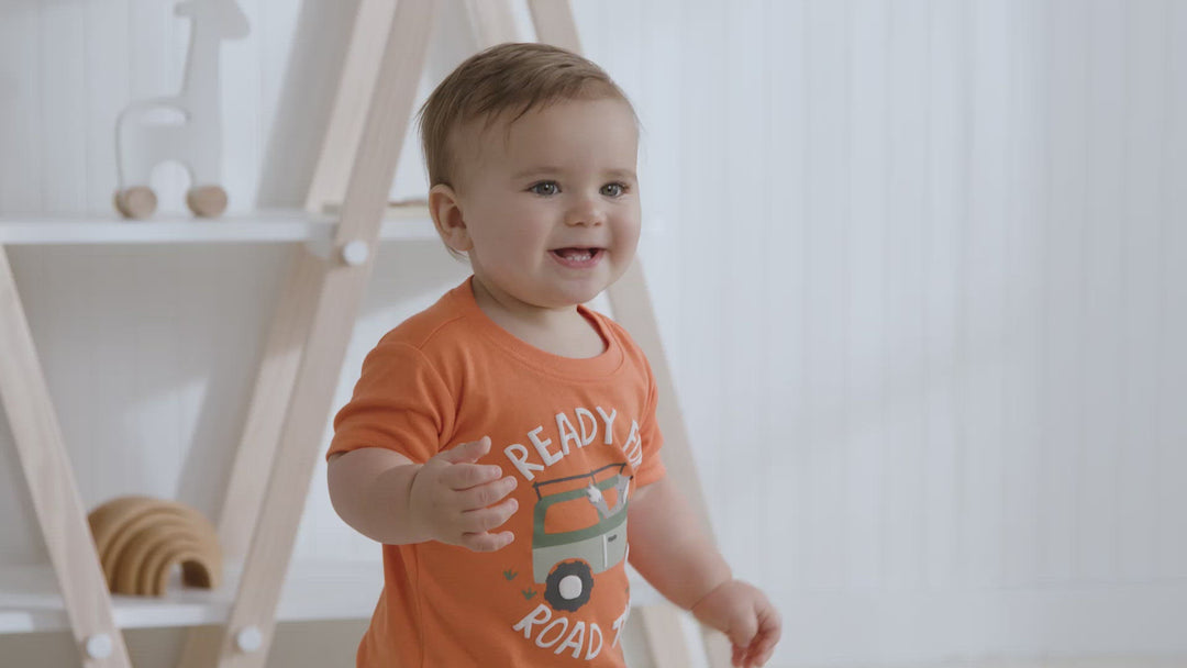 4-Piece Infant & Toddler Boys Camping Fun Tees, Shorts & Pants Set Video