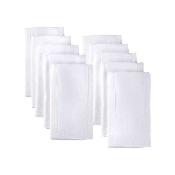 10pk White Gauze Prefold Cloth Diapers - 5-ply Center Panel-Gerber Childrenswear