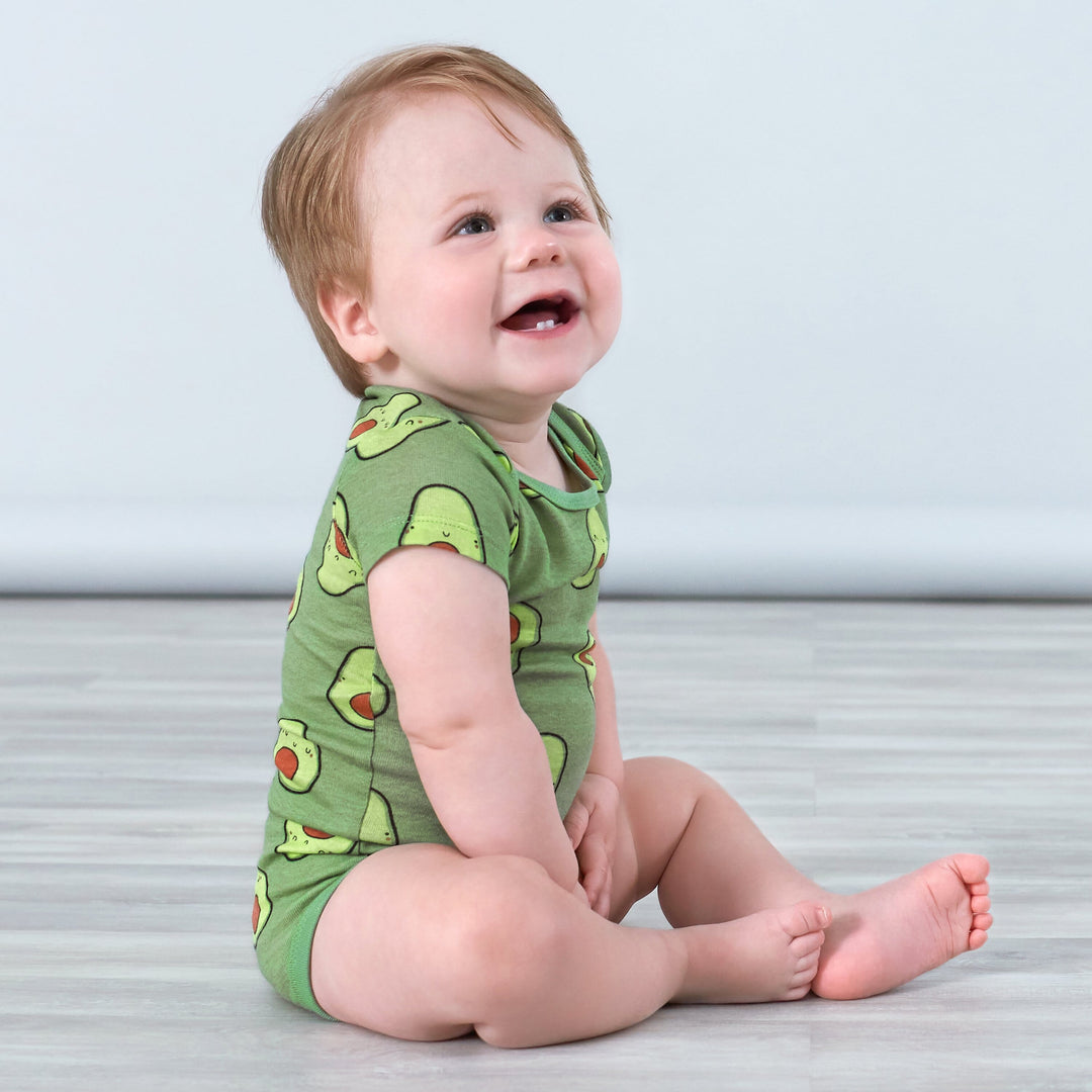 3-Pack Baby Green Avocados Onesies® Bodysuits-Gerber Childrenswear