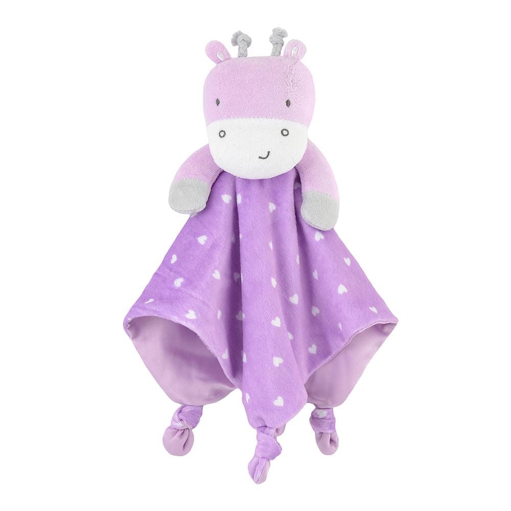 1-Pack Girls Purple Giraffe Security Blanket-Gerber Childrenswear