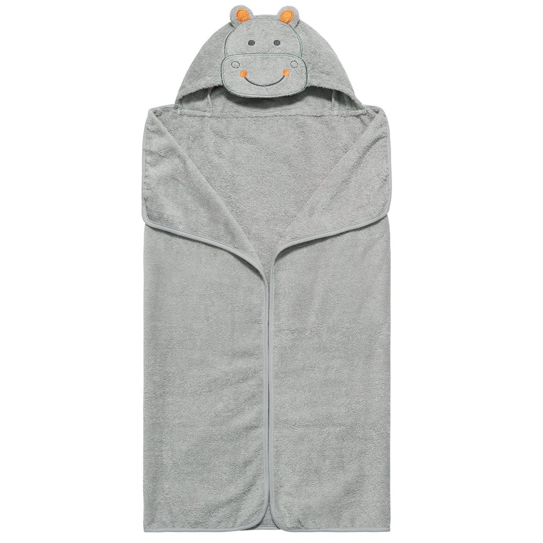 Embroidered Grey Hippo Hooded Towel-Gerber Childrenswear