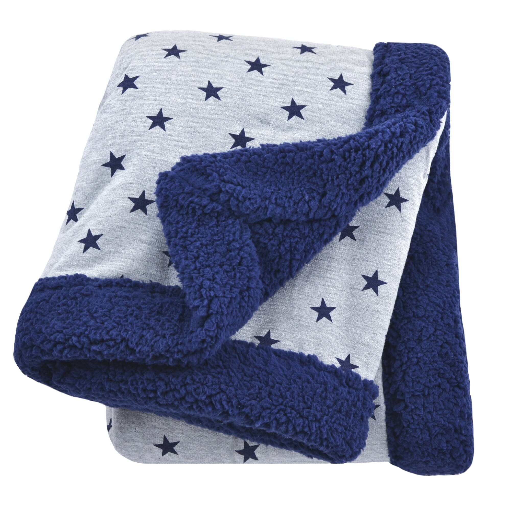 Plush Blanket in Navy and Heather Grey-Gerber Childrenswear