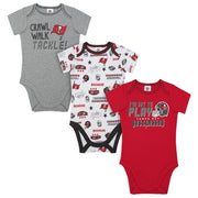Buccaneers Baby Boys 3-Pack Short Sleeve Bodysuit-Gerber Childrenswear