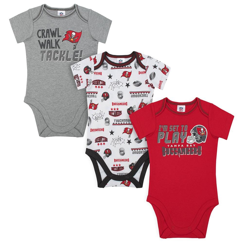 Buccaneers Baby Boys 3-Pack Short Sleeve Bodysuit-Gerber Childrenswear
