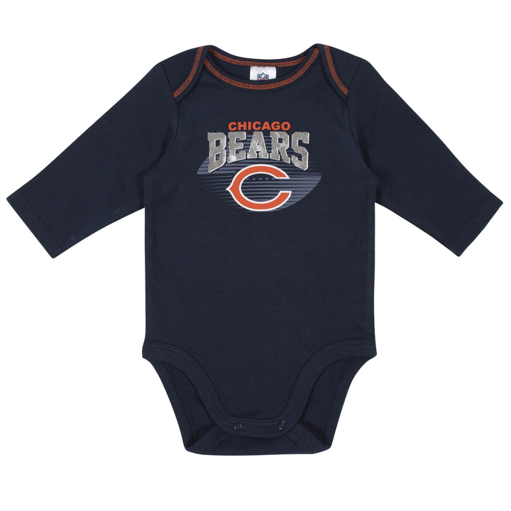 Baby Boys Chicago Bears Long Sleeve Bodysuit, 2-pack -Gerber Childrenswear