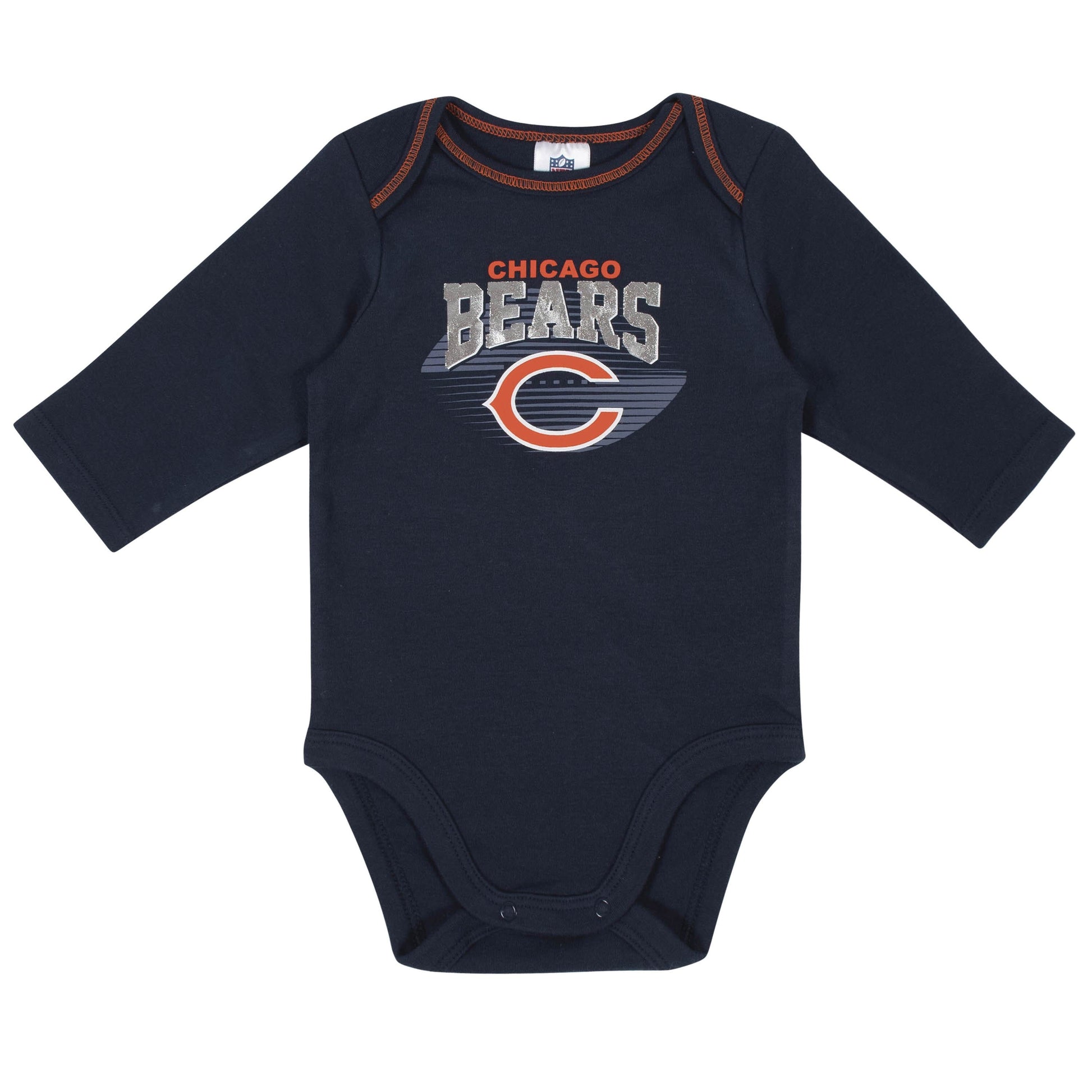 Baby Boys Chicago Bears Long Sleeve Bodysuit, 2-pack -Gerber Childrenswear