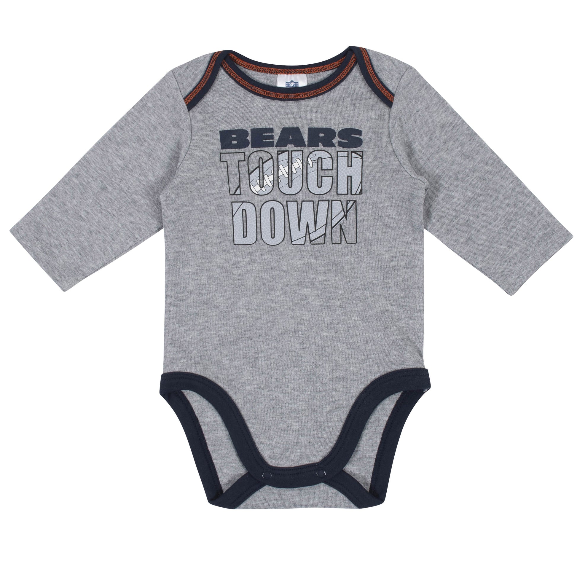 Baby Boys Chicago Bears Long Sleeve Bodysuit, 2-pack -Gerber Childrenswear