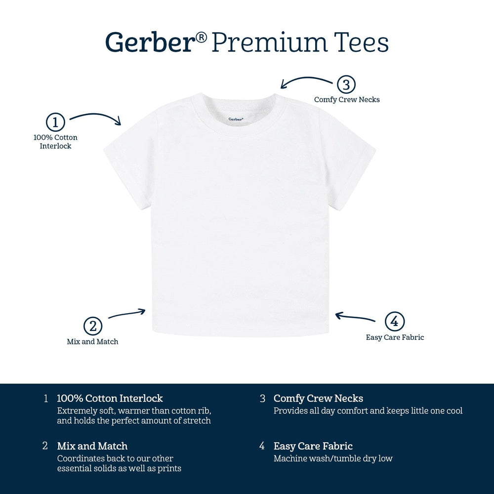 Gerber® Premium Short Sleeve Tee Shirt - Hot Pink