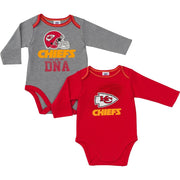 Chiefs Baby Boys 2-Pack Long Sleeve Bodysuit-Gerber Childrenswear