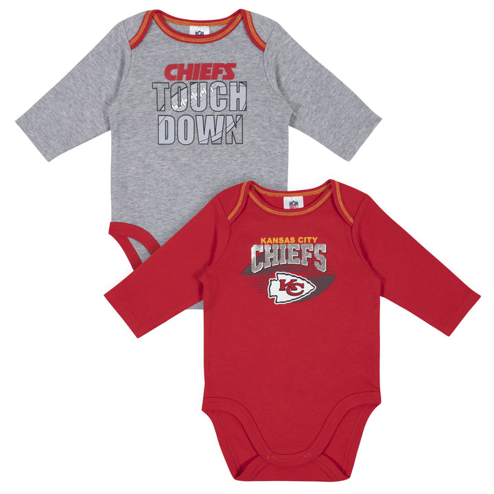Baby Boys Kansas City Chiefs Long Sleeve Bodysuit, 2-pack -Gerber Childrenswear